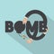 Hand With Bomb Typography Design