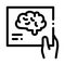 Hand Brain Photo Icon Vector Outline Illustration