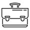 Hand briefcase icon outline vector. Work bag