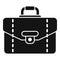 Hand briefcase icon simple vector. Work bag