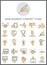 Hand business concept icons set