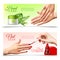 Hand Care Cosmetics 2 Realistic Banners