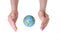 Hand care Earth globe