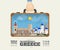 Hand carrying Greece Landmark Global Travel And Journey Infographic Bag. Vector Design Template.vector/illustration