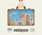 Hand carrying Mexico Landmark Global Travel And Journey Infograp