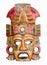 Hand carved wooden Mayan mask