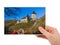 Hand and Castle Karlstejn in Czech Republic my photo