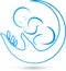 Hand and child, baby, people and children logo