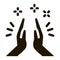 Hand Clapping Icon Vector Glyph Illustration