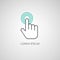 Hand click icon. Vector illustration