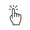 Hand click icon vector. Simple hand click sign in modern design style for web site and mobile app. EPS10