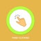 Hand clicking icon. Vector illustration flat style