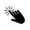 Hand clicking vector icon. Click hand illustration icon.