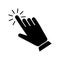 Hand clicking vector icon. Click hand illustration icon.