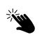 Hand clicking vector icon. Click hand illustration icon.