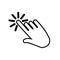 Hand clicking vector icon. Click hand illustration icon.