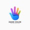 Hand Colorful Concept illustration vector Design template