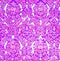 A hand coloured Damask pattern in pink and violet.