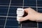 Hand Compact Fluorescent Light Bulbs Solar Panel