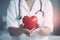 hand concept cardiology hospital heart care doctor medicine person health. Generative AI.