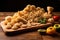 hand-crafted pasta shapes on wooden board