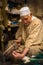 Hand-crafting horn comb in the Medina, Fez