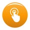 Hand cursor click icon orange