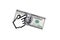 Hand Cursor on Dollar Banknote
