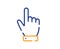 Hand cursor line icon. Click action sign. Vector