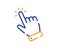 Hand cursor line icon. Click action sign. Vector