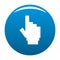 Hand cursor pixel icon blue