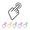 Hand Cursors Click Icon Set