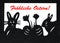 Hand cut silhouette German Easter - Background White - Happy Easter