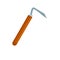 Hand dig tool icon, flat style