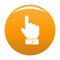 Hand direction icon orange