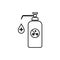 Hand disinfection icon. Wash and clean dirty hands