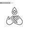 Hand Disinfection Outline vector Icon
