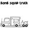 Hand draw of bomb squad truck