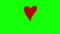 Hand draw a digital painting of hearts on white background. Doodle cartoon footage. Footage included green screen and luma matte