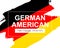 Hand draw German American heritage flag in vector