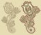 Hand draw line art ornate flower design