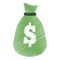 hand draw money bag business finance color
