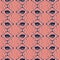 Hand draw seamless pattern of the All seeing eye, stars, rhombuses background. Religion philosophy, spirituality, occultism,