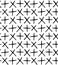 Hand draw seamless pattern with black crosses