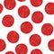 Hand draw seamless pattern with red licorice candy.