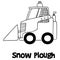Hand draw of snow plough