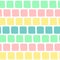Hand Draw Squares Pattern Kids Blue, Pink, Mint, Yellow. Vector Endless Background pencil Texture of squares