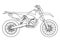 Hand draw style of a vector new motorcycle illustration for coloring book
