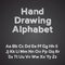 Hand drawing alphabet with chalk effect