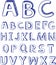 Hand drawing alphabet. vector for design